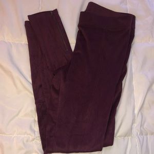 Never worn express suede skinny pants